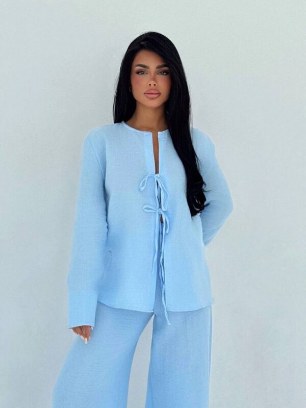 Bombshell Linen Set Blue