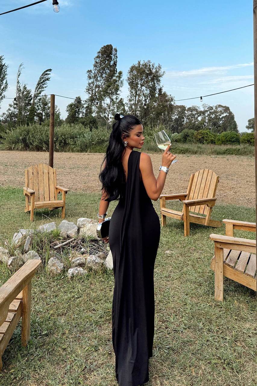 Sheath Off Shoulder Dress Black