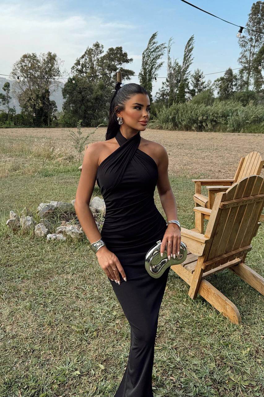 Sheath Off Shoulder Dress Black