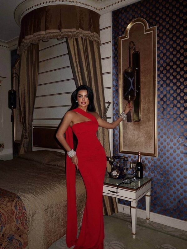 Coralie Multi Tie Dress Red