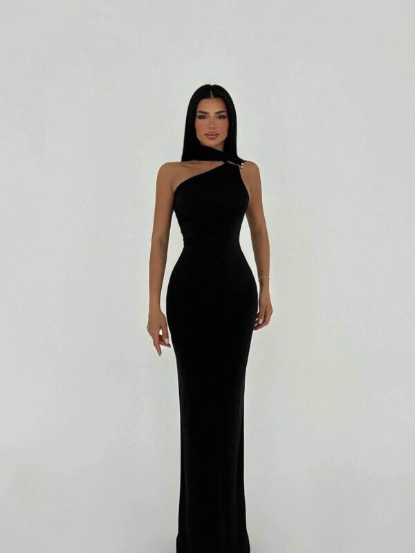 Sheath Off Shoulder Dress Black