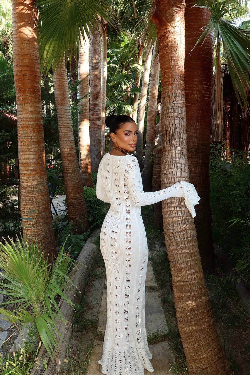 White Knit Maxi