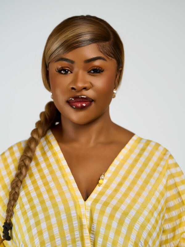 Yellow Ghingham soft Linen Kaftan